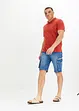 Lange jeans short met cargozakken, regular fit, John Baner JEANSWEAR