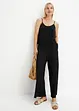 Jersey plissé jumpsuit, bonprix