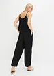 Jersey plissé jumpsuit, bonprix