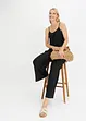 Jersey plissé jumpsuit, bonprix