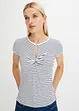 Gestreept shirt met cut-out, bonprix