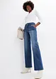 Wide leg jeans met mid waist, bonprix