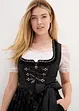 Dirndl met pailletten en schort (2-dlg. set), bonprix