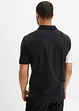 Stretch poloshirt met rits van biologisch katoen, slim fit, bonprix