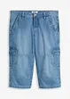 Regular fit 3/4 stretch cargo jeans, straight, bonprix