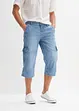 Regular fit 3/4 stretch cargo jeans, straight, bonprix