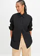 Oversized overhemdblouse met knoopsluiting van katoen, bonprix
