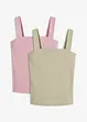 Geribde top (set van 2), bonprix