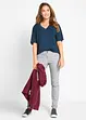 Wijd longshirt met V-hals (set van 5), korte mouw, bonprix