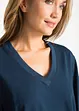 Wijd longshirt met V-hals (set van 5), korte mouw, bonprix
