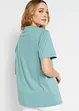 Wijd longshirt met V-hals (set van 5), korte mouw, bonprix