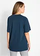 Wijd longshirt met V-hals (set van 5), korte mouw, bonprix