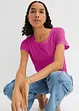 Shirt met ronde hals (set van 5), korte mouw, bonprix