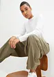 Lichte twill broek in een elastische katoenmix, bonprix