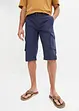 Lange cargo bermuda met linnen, regular fit, bonprix