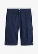 Lange cargo bermuda met linnen, regular fit, bonprix
