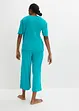 Geribde pyjama met culotte (2-dlg. set), bonprix