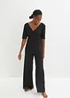 Pyjama met viscose en wijde broek (2-dlg. set), bonprix