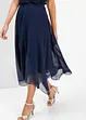Premium chiffon midi jurk met kant, bonprix