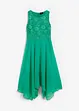 Premium chiffon midi jurk met kant, bonprix
