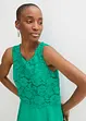 Premium chiffon midi jurk met kant, bonprix