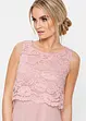 Premium chiffon midi jurk met kant, bonprix