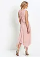 Premium chiffon midi jurk met kant, bonprix