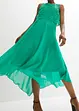 Premium chiffon midi jurk met kant, bonprix