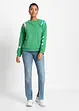 Oversize sweater met letterprint, bonprix