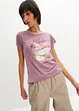 T-shirt met verenprint, bonprix
