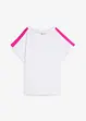 T-shirt met neonstrepen van biologisch katoen, bonprix
