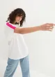 T-shirt met neonstrepen van biologisch katoen, bonprix
