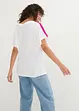 T-shirt met neonstrepen van biologisch katoen, bonprix