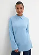 Oversized trui met col en zijsplitten, bonprix