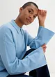 Oversized trui met col en zijsplitten, bonprix