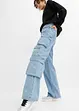 Cargo jeans met mid waist, bonprix