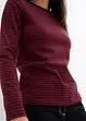 Gestreepte longsleeve met boothals, bonprix