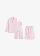 Geweven pyjama van flanel met cadeauzakje en slaapmasker (3-dlg. set), bonprix