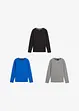 Longsleeve met biologisch katoen (set van 3), bonprix