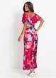 Maxi jurk met volant en ceintuur, bonprix