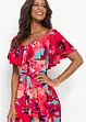 Maxi jurk met volant en ceintuur, bonprix