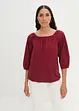 Katoenen shirtblouse met carréhals, halflange mouw, bonprix