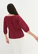 Katoenen shirtblouse met carréhals, halflange mouw, bonprix