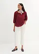 Katoenen shirtblouse met carréhals, halflange mouw, bonprix
