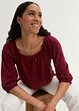 Katoenen shirtblouse met carréhals, halflange mouw, bonprix