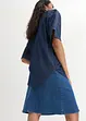 Oversized stretch spijkerblouse, halflange mouw, bonprix