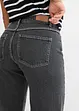 Wide jeans met mid waist en splitten, bonprix