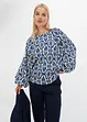 Gedessineerde blouse van satijn, bonprix