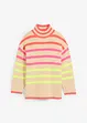 Oversized trui met neon strepen, bonprix