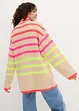 Oversized trui met neon strepen, bonprix